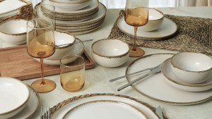 Straw Nordic Yemek Takımı 24 Parça 6 Kişilik