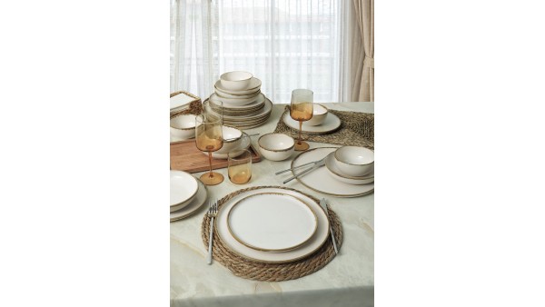 Straw Nordic Yemek Takımı 24 Parça 6 Kişilik