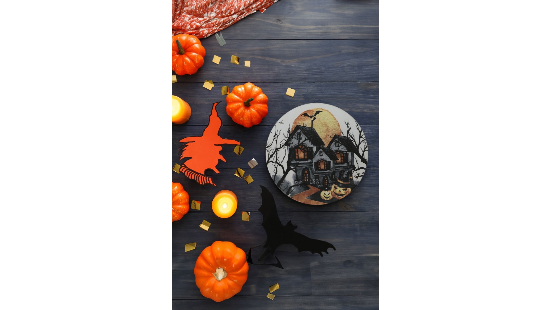 Keraart Halloween Blue Castle Servis Tabağı 26 Cm 19952