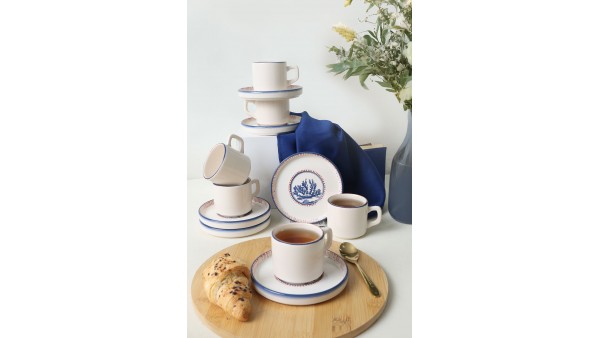 Marine Wonders Stackable Çay Takımı 12 Parça 6 Kişilik 22741-22905