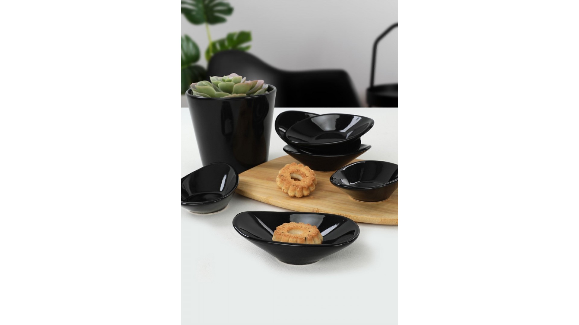 Siyah Dalga Çerezlik/Sosluk 12 Cm 6 Adet