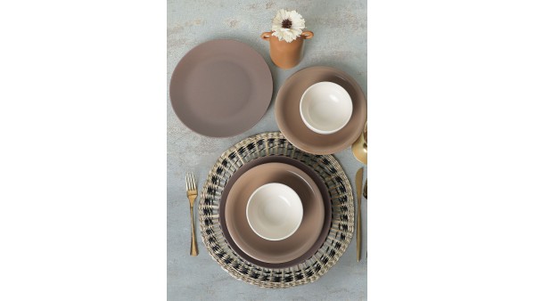 Brown Mix Yemek Takımı 18 Parça 6 Kişilik 950-958-977