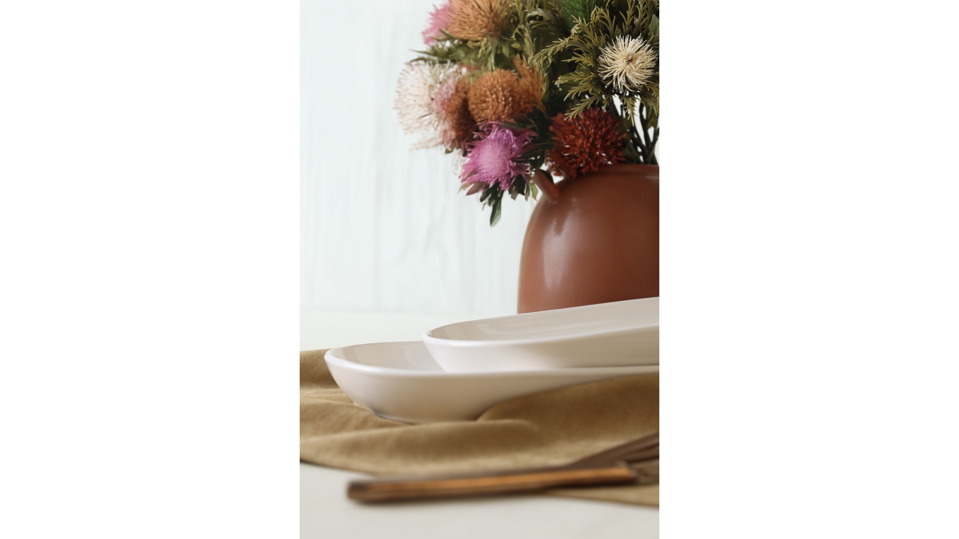 Beyaz Noyan Kayık Tabak 28 Cm 2 Adet 006