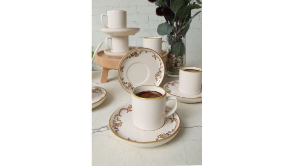 Bronze Bloom Nordic Kahve Takımı 12 Parça 6 Kişilik 22928-29