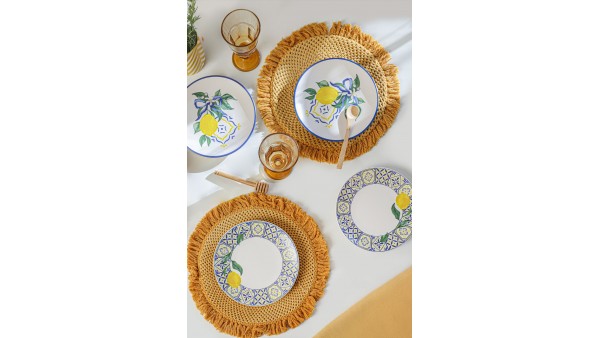 Lemon Bliss Ege Pasta Tabağı 20 Cm 4 Parça 22089-92