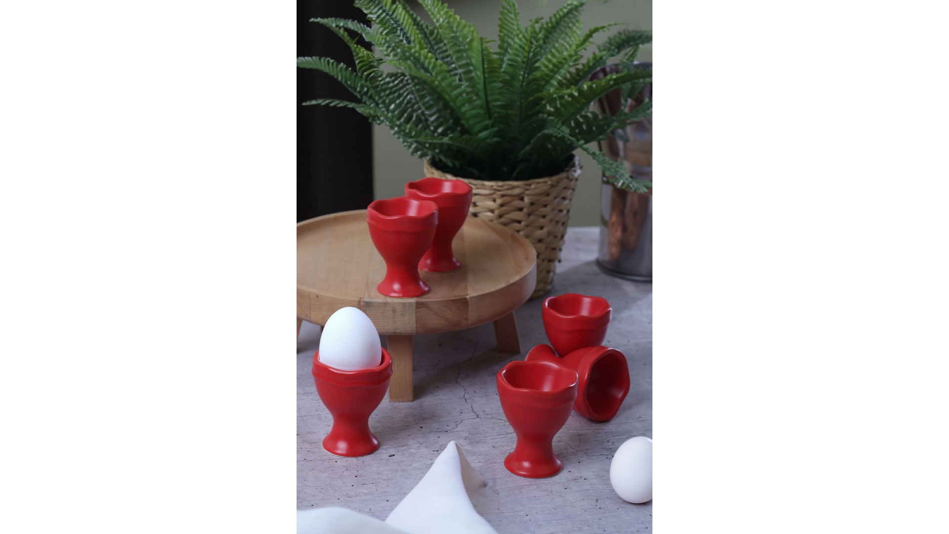 Mat Kırmızı Juliet Yumurtalık 7 Cm 6 Adet