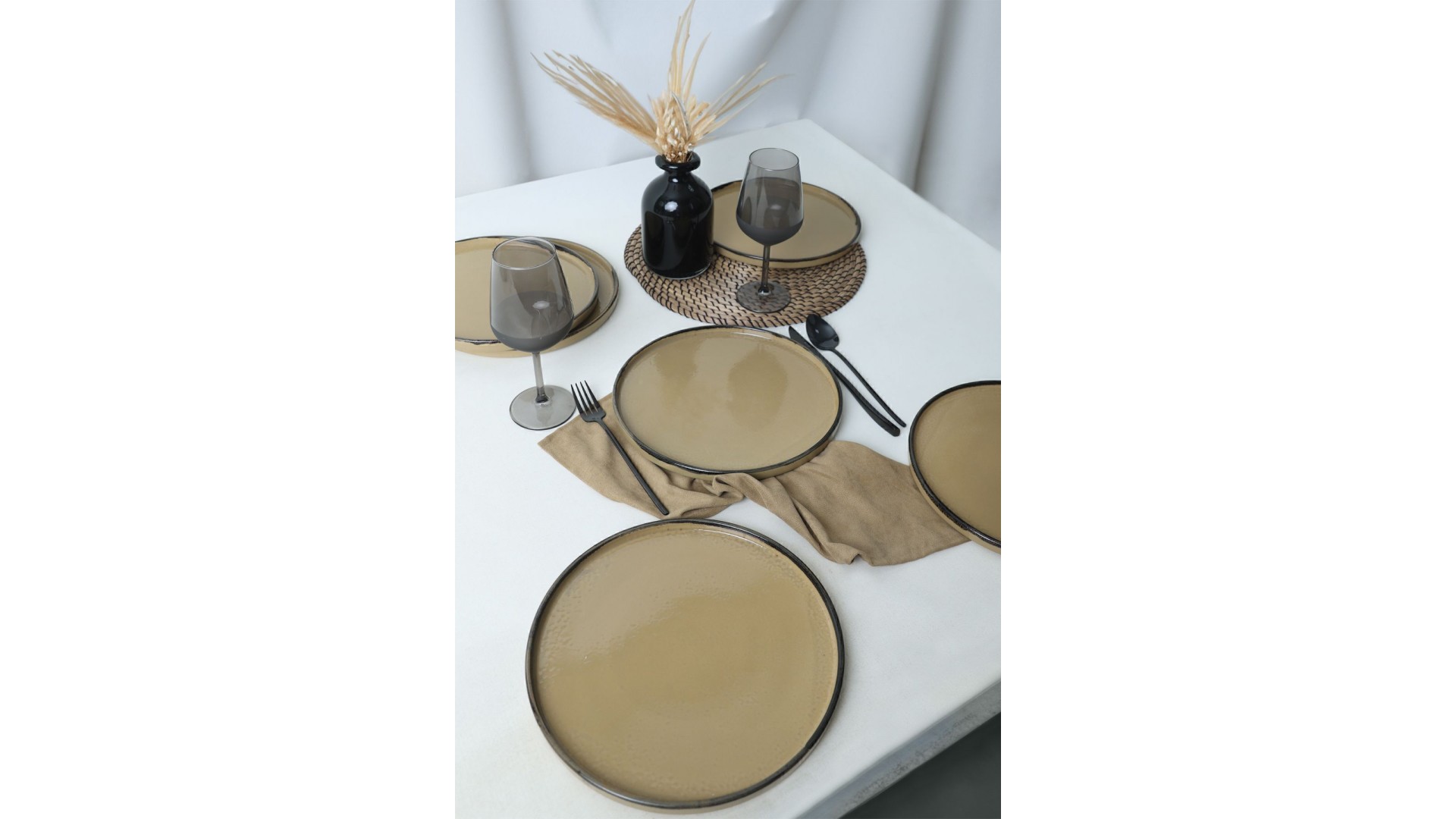 Keraart Vintage Style Stackable Servis Tabağı 27 Cm 6 Adet 21734