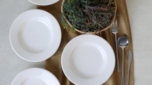Beyaz Linda Yemek Tabağı 21 Cm 6 Adet 006