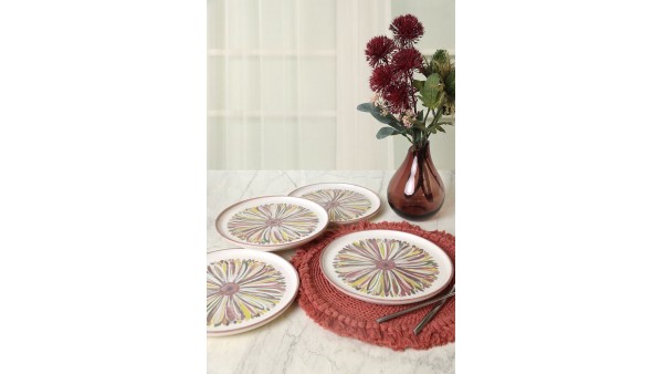Serene Flower Nordıc Pasta Tabağı 22 Cm 4 Adet 22983