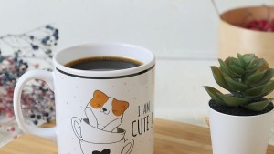 Keraart Cute Cat Silindir Kupa 10 Cm