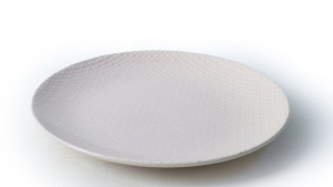 Kumlu Krem Rölyefli Servis Tabağı 27 Cm 6 Adet Q32