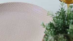 Kumlu Krem Rölyefli Servis Tabağı 27 Cm 6 Adet Q32