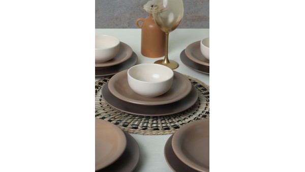 Brown Mix Yemek Takımı 18 Parça 6 Kişilik 950-958-977