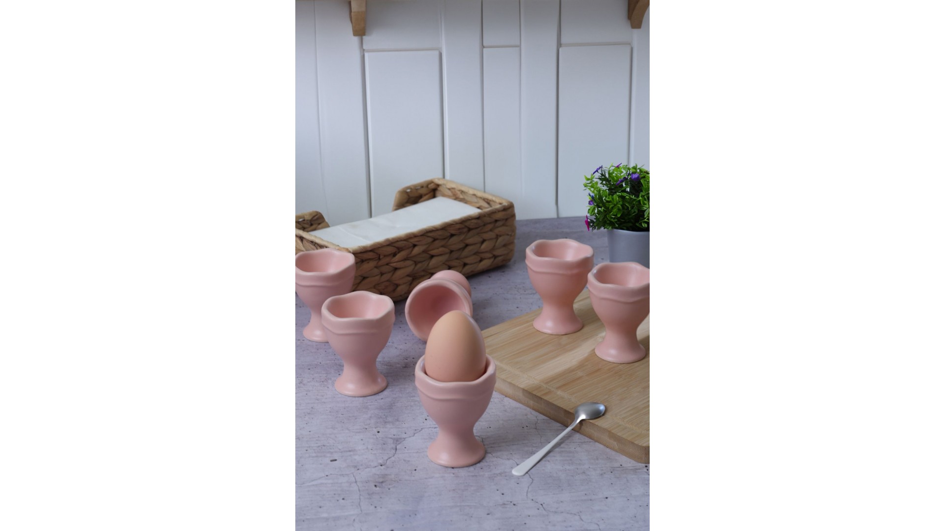 Mat Açık Pembe Juliet Yumurtalık 7 cm 6 Adet