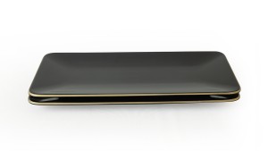 Siyah Gold Siera Kayık Tabak 33*17 Cm 2 Adet