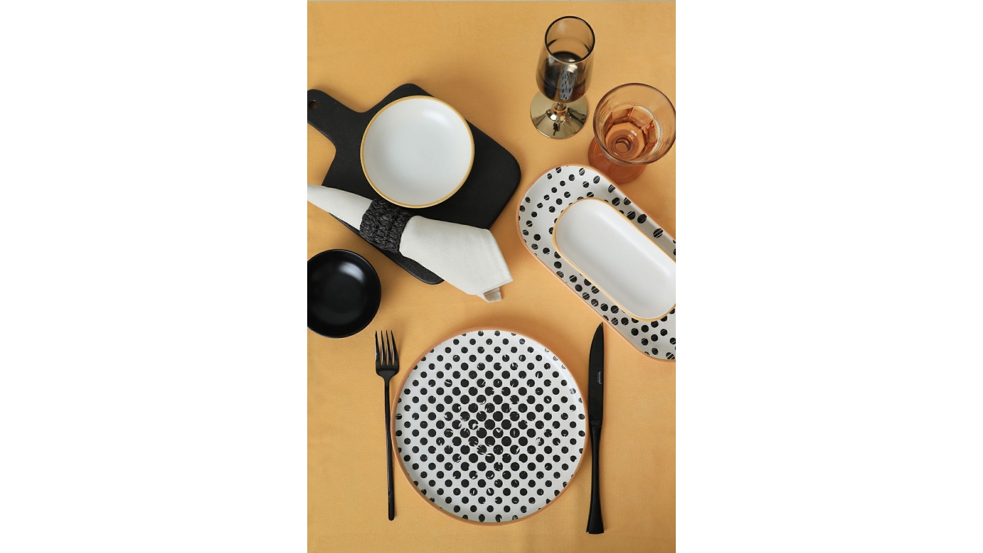 Keraart Polka Kahvaltı Takımı 18 Parça 6 Kişilik 19919-22-41