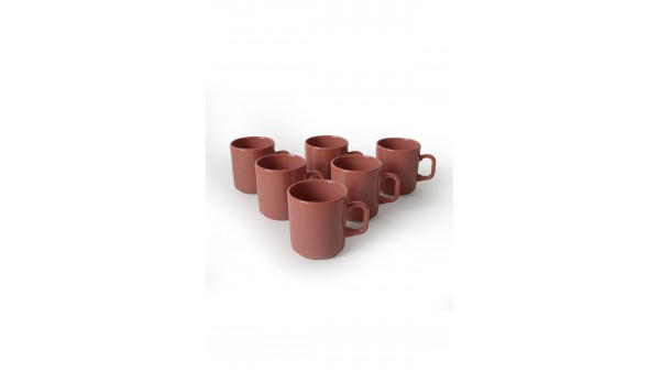 Kızıl Kahve Formart Kupa 8 Cm 6 Adet 607