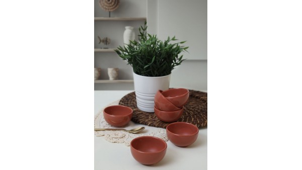 Kızıl Kahve Bulut Mini Çerezlik / Sosluk 8 Cm 6 Adet 607