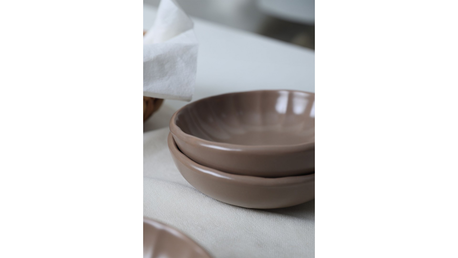 Mat Toprak Taupe Sirius Çerezlik / Sosluk 12 Cm 6 Adet 977