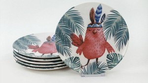 Keraart Owl Pasta Tabağı 21 Cm 6 Adet - 17718