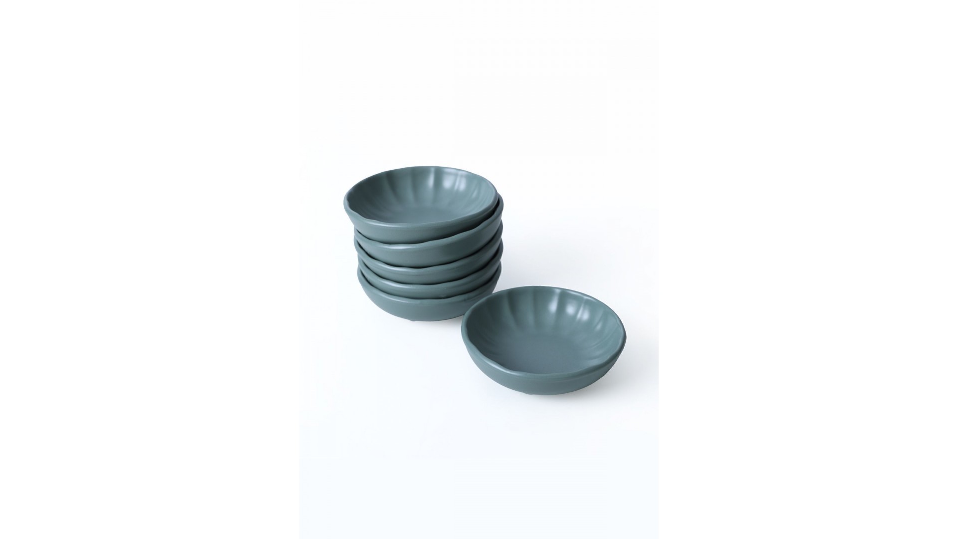 Mat Yeşil Sirius Çerezlik / Sosluk 12 Cm 6 Adet 322