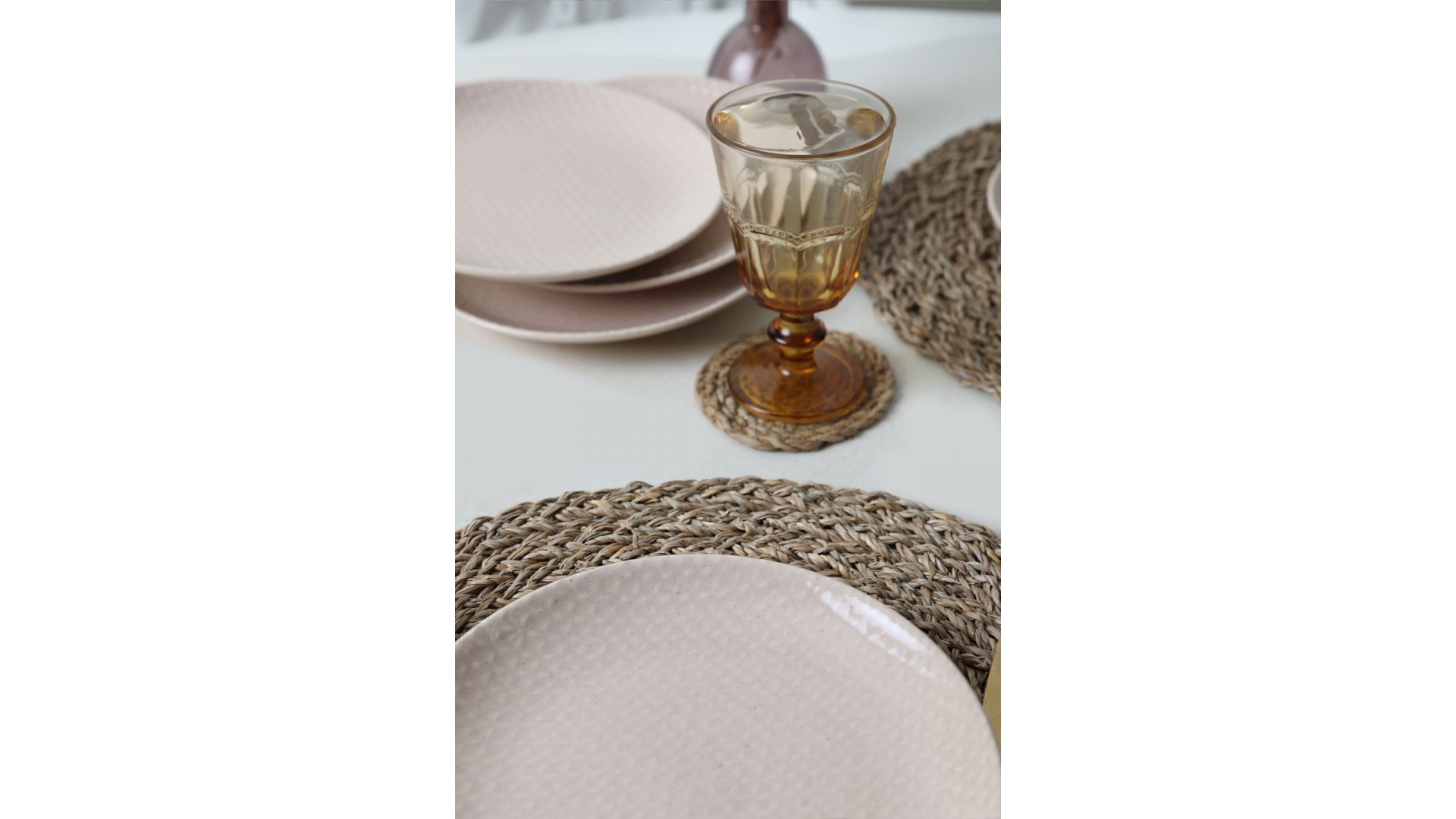 Kumlu Krem Rölyefli Pasta Tabağı 21 Cm 6 Adet Q32