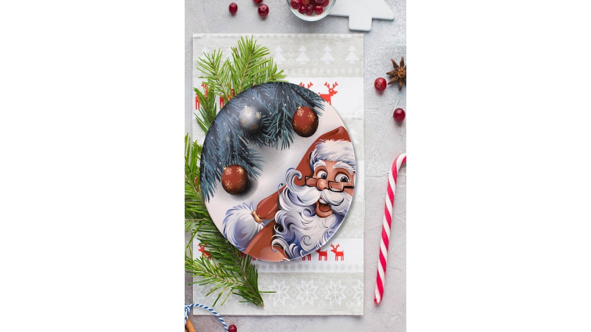 Keraart Happy Santa Servis Tabağı 26 Cm - 17980