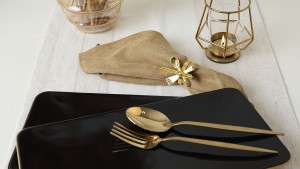 Siyah Gold Siera Kayık Tabak 33*17 Cm 2 Adet