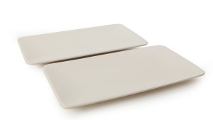 Mat Krem Siera Kayık Tabak 33 Cm 2 Adet 950