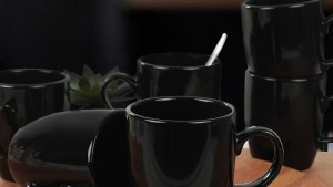 Siyah Bulut Kupa 9 Cm 6 Adet