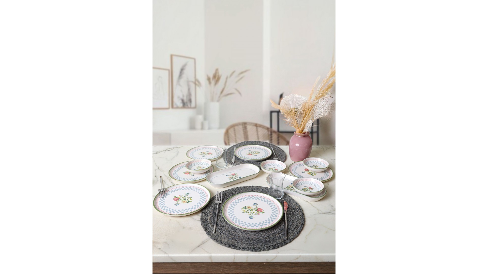 Rose Line Kahvaltı Takımı 12 Parça 6 Kişilik 22911-13