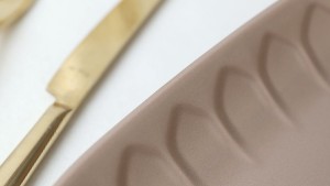 Mat Toprak Taupe Badem Kayık Tabak 22 Cm 2 Adet 977