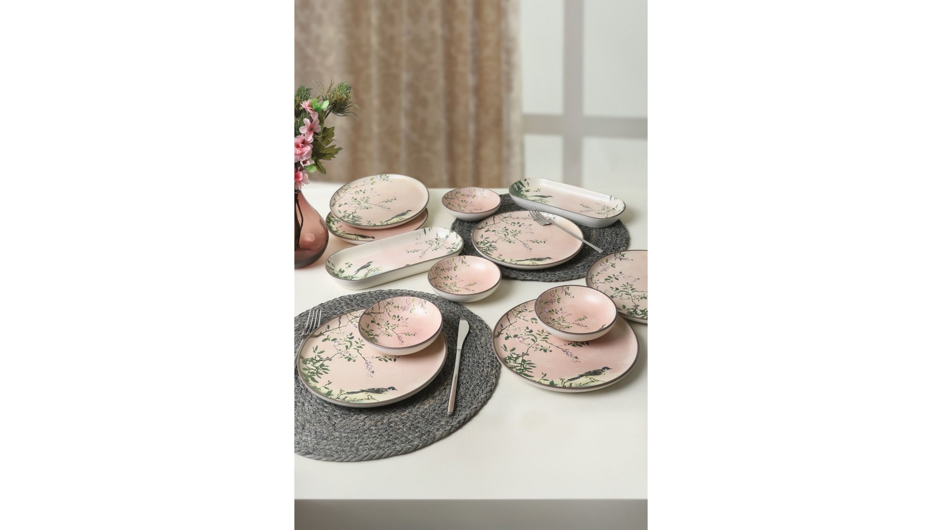 Pink Woods Kahvaltı Takımı 12 Parça 6 Kişilik 22639-41