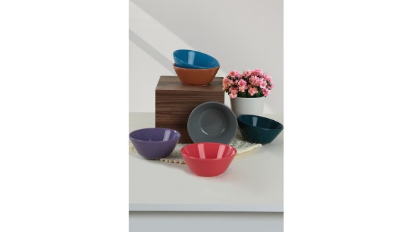 Mixed Hitit Çorba Kasesi 14 Cm 6 Adet - 406/620