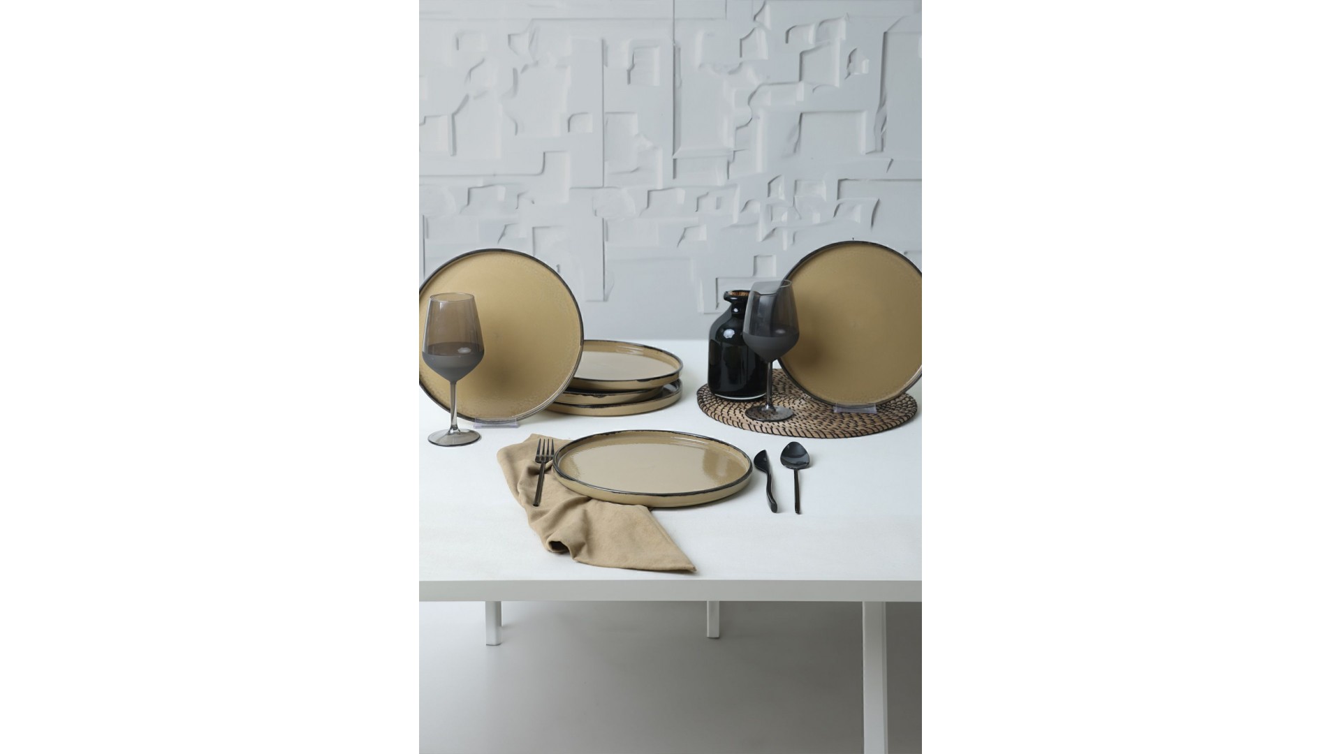 Keraart Vintage Style Stackable Servis Tabağı 27 Cm 6 Adet 21734