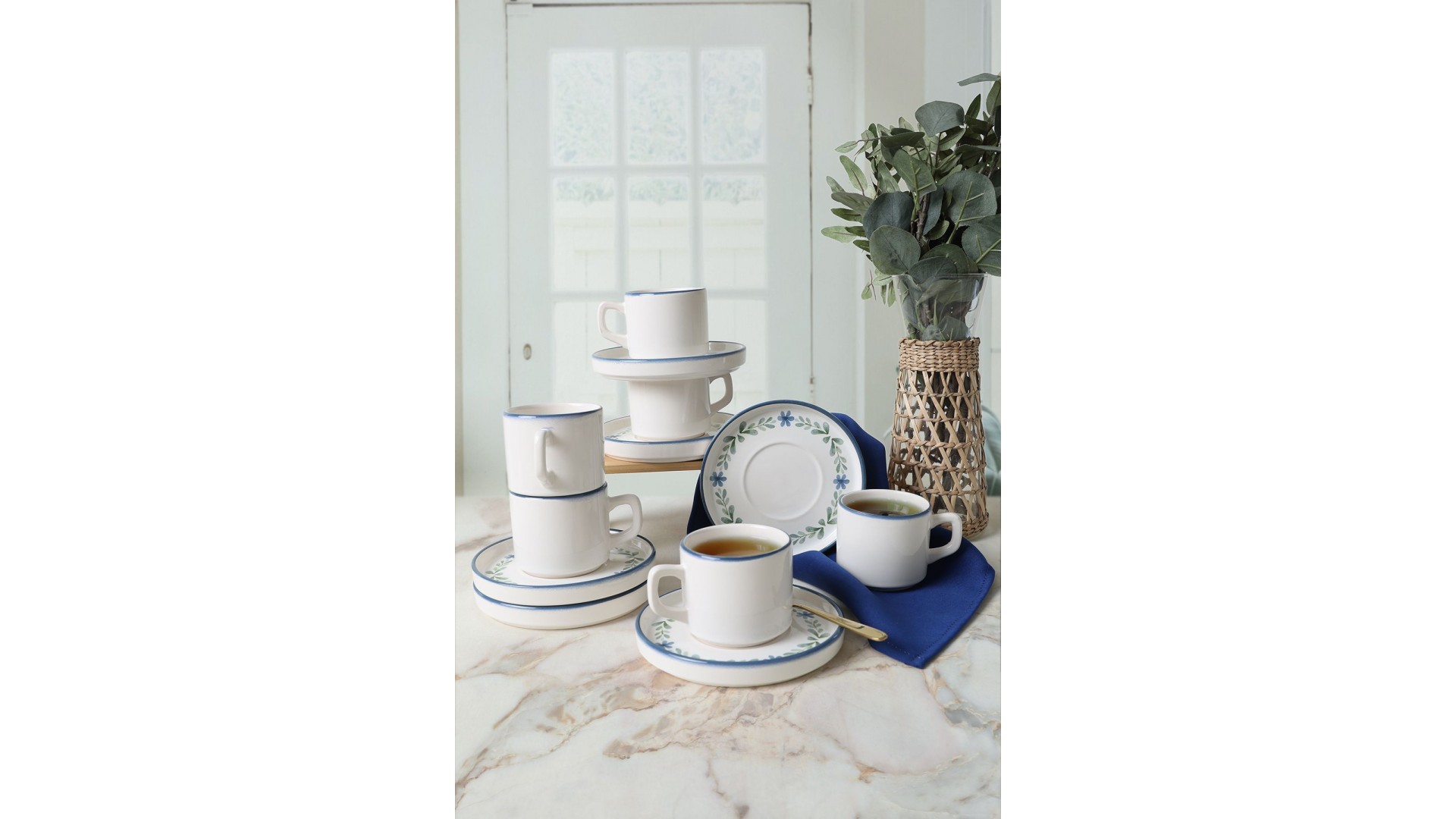 Daphne Stackable Çay Takımı 12 Parça 6 Kişilik 22921-24