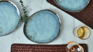 Reaktif Turkuaz Trior Pasta Tabağı 23 Cm 6 Adet 19013