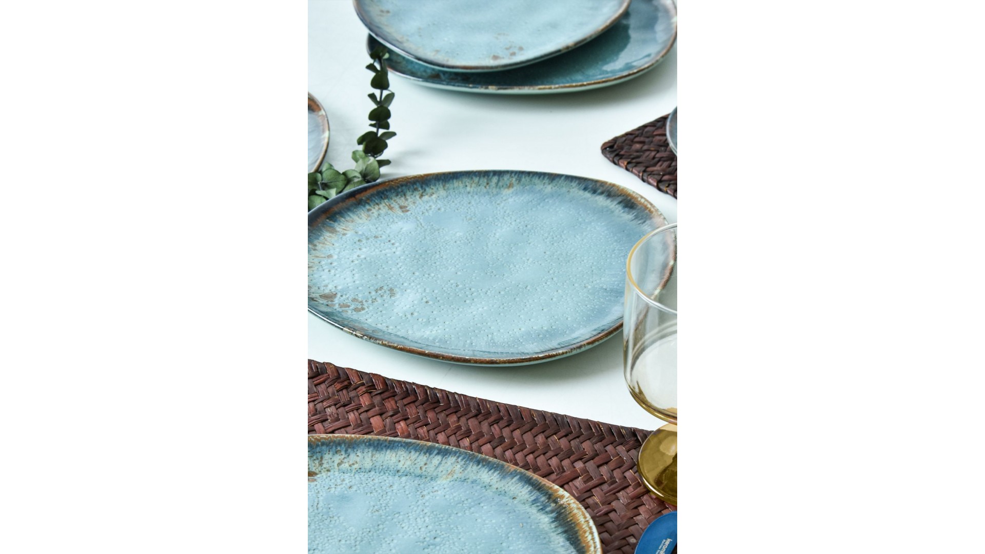 Reaktif Turkuaz Trior Pasta Tabağı 23 Cm 6 Adet 19013