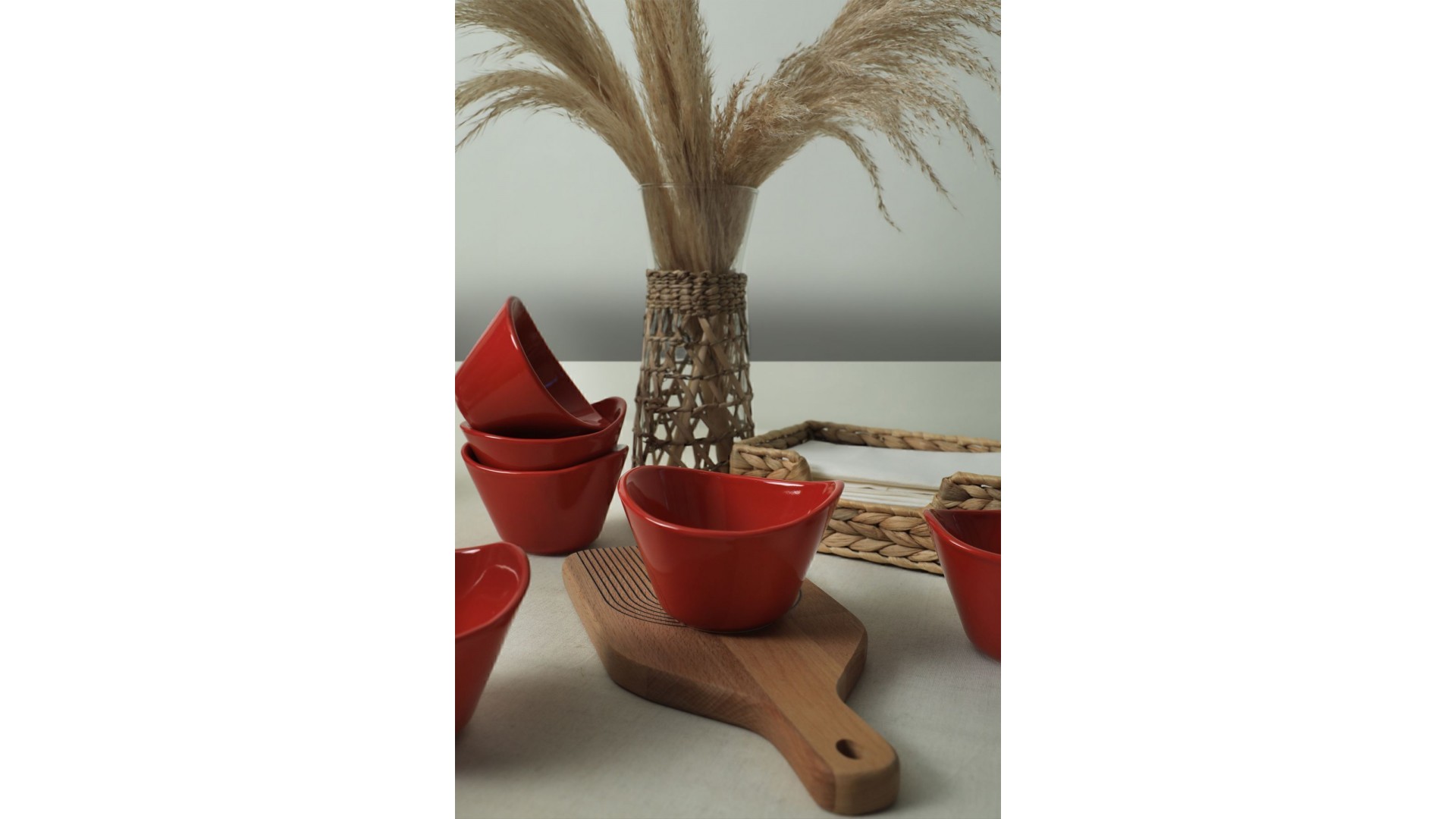 Tigela Kırmızı Çerezlik 11 Cm 6 Adet