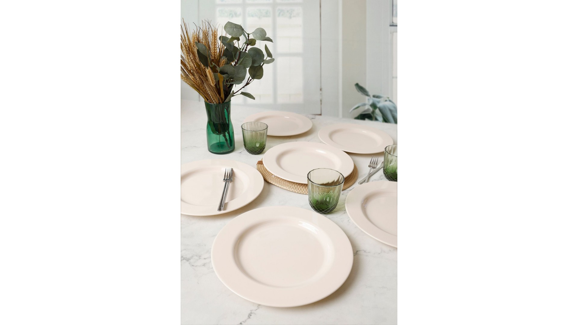 Krem Assos Servis Tabağı 28 Cm 6 Adet 030