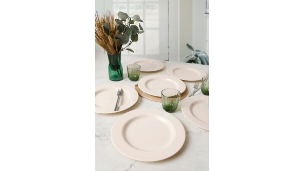 Krem Assos Servis Tabağı 28 Cm 6 Adet 030