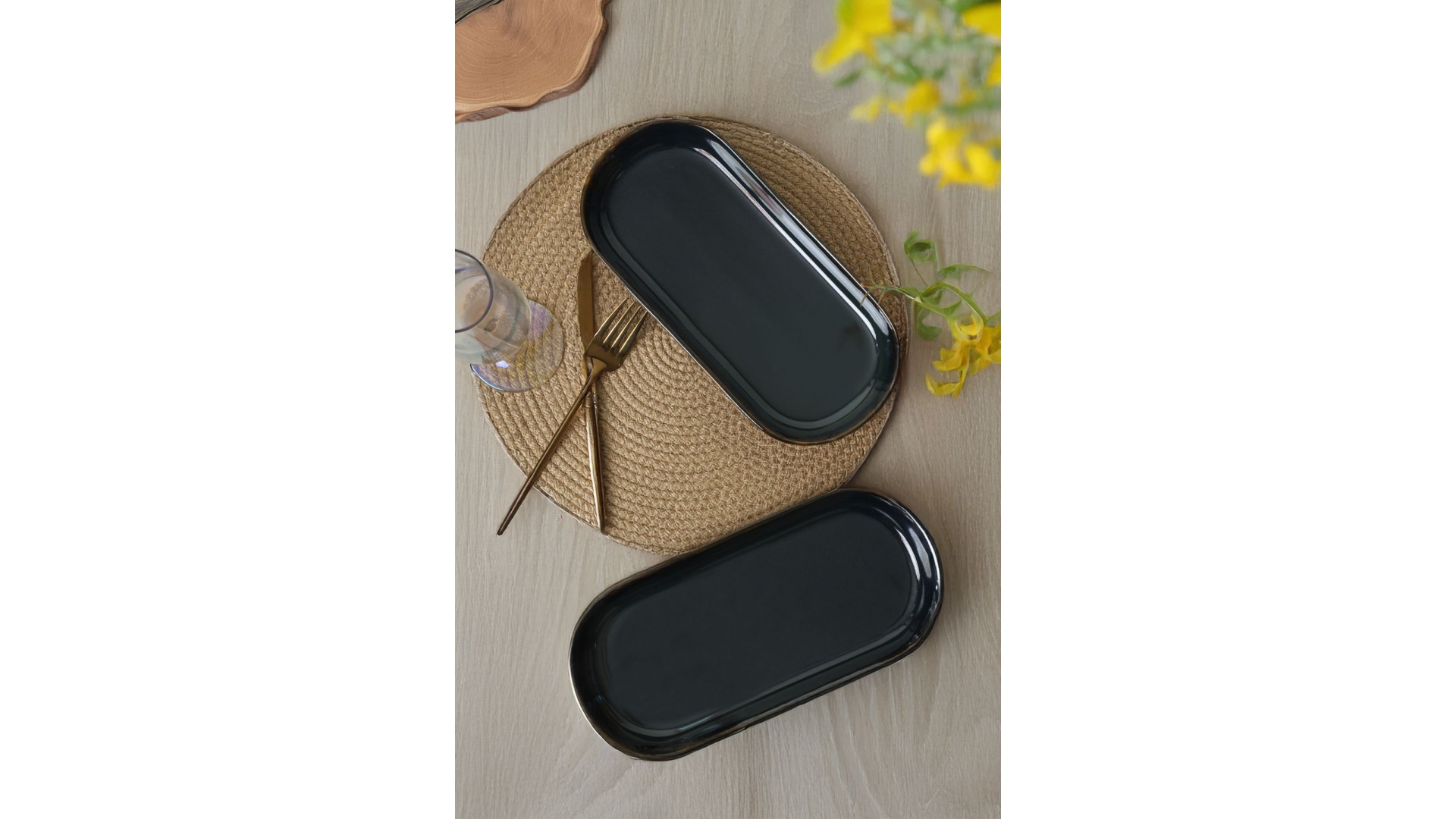 Zümrüt Noyan Kayık Tabak 2 Adet 26 Cm