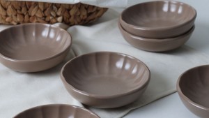 Mat Toprak Taupe Sirius Çerezlik / Sosluk 12 Cm 6 Adet 977