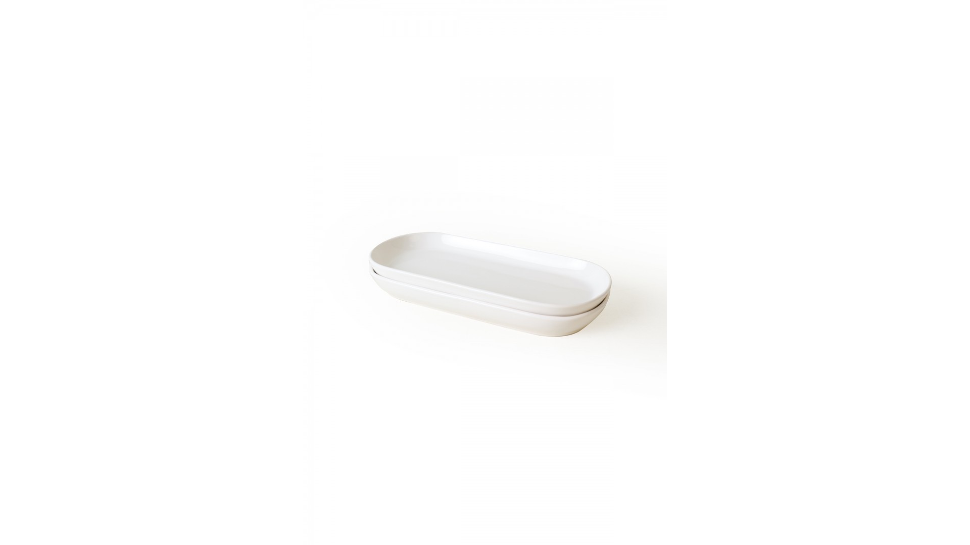 Beyaz Noyan Kayık Tabak 28 Cm 2 Adet 006