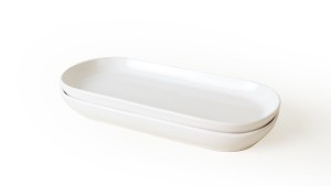Beyaz Noyan Kayık Tabak 28 Cm 2 Adet 006