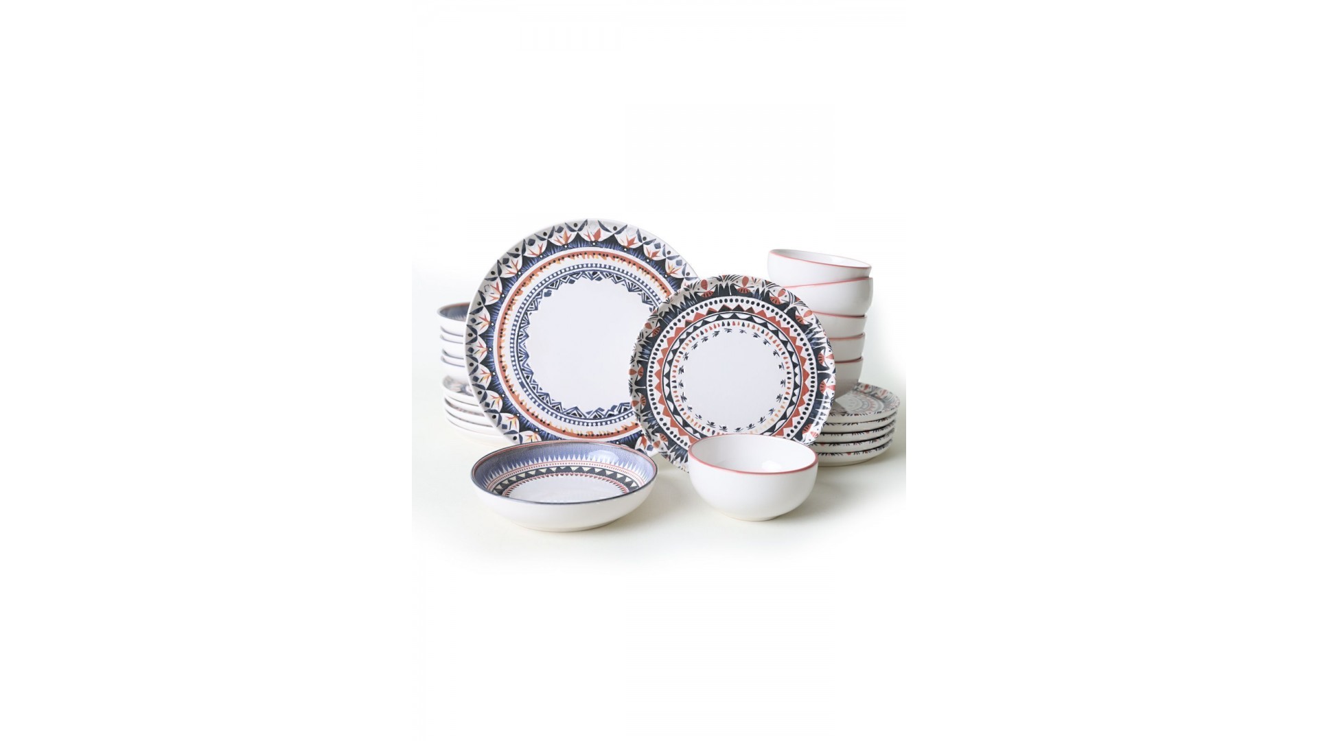 Keraart Ethnic Yemek Takımı 24 Parça 6 Kişilik 21616-17-28-24