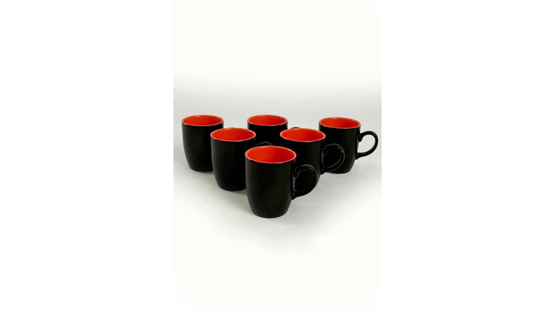 Mat Siyah/Turuncu Bulut Kupa 9 Cm 6 Adet 956/200