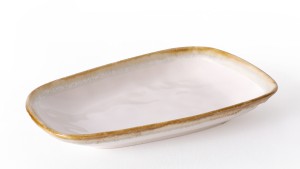 Shizen Krem Tetra Kayık Tabak 28 Cm 2 Adet Q44