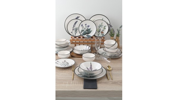Keraart Çiçek Bahçesi Yemek Takımı 24 Parça 6 Kişilik 18938 -39-40-41-42-43-68