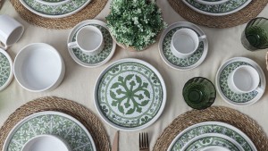 Timeless Green Stackable Yemek / Kahvaltı Takımı 20 Parça 4 Kişilik 21974-75